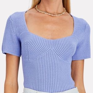 STAUD Buxton Bustier Rib Knit Top Size XL